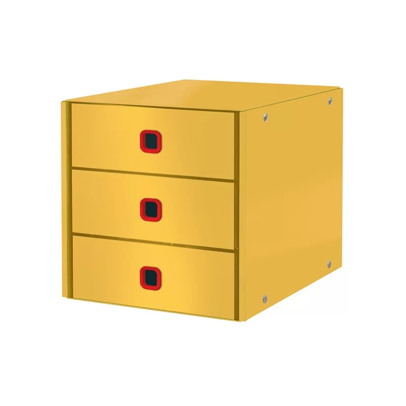 Cassettiera 3 cassetti ClickStore giallo Cosy Leitz FUORI CATALOGO
