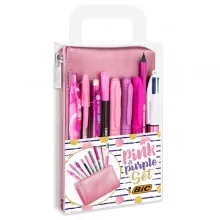 SET SCRITTURA+ASTUCCIO PINK  PURPLE - Bic