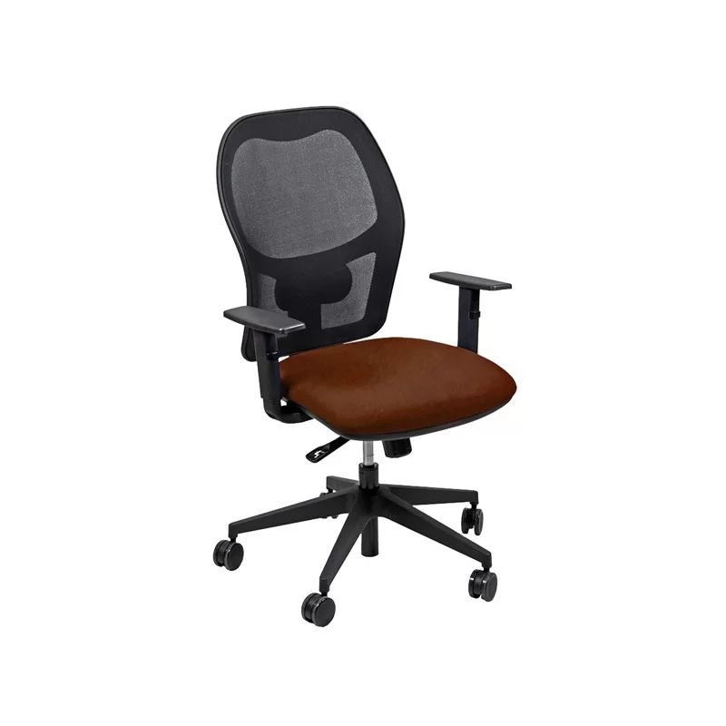 Seduta operativa Hubble HUHU 4 blocchi marrone con braccioli regolabili FUORI CATALOGO