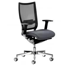 Poltrona semidirezionale Elite concept COT nero con braccioli regolabili