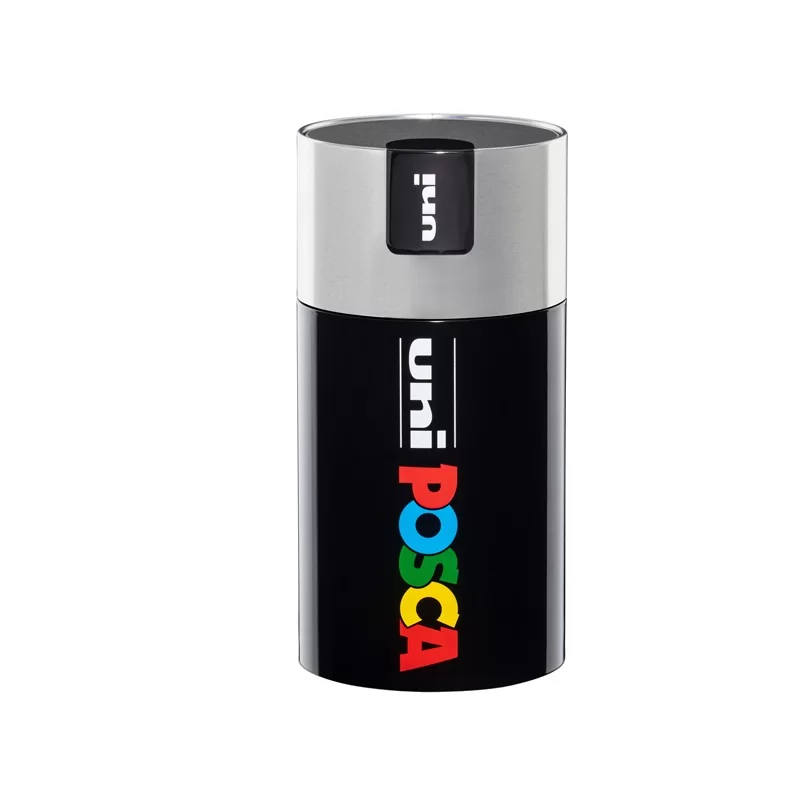 Gift Box c/coperchio argento 18 marcatori Uni Posca PC5M p. media col.ass. UNI