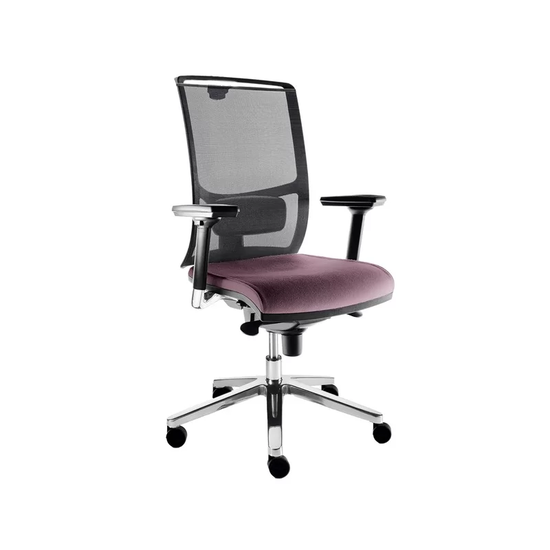 Poltrona semidirezionale Zoe ZOEAC prugna con braccioli regolabili