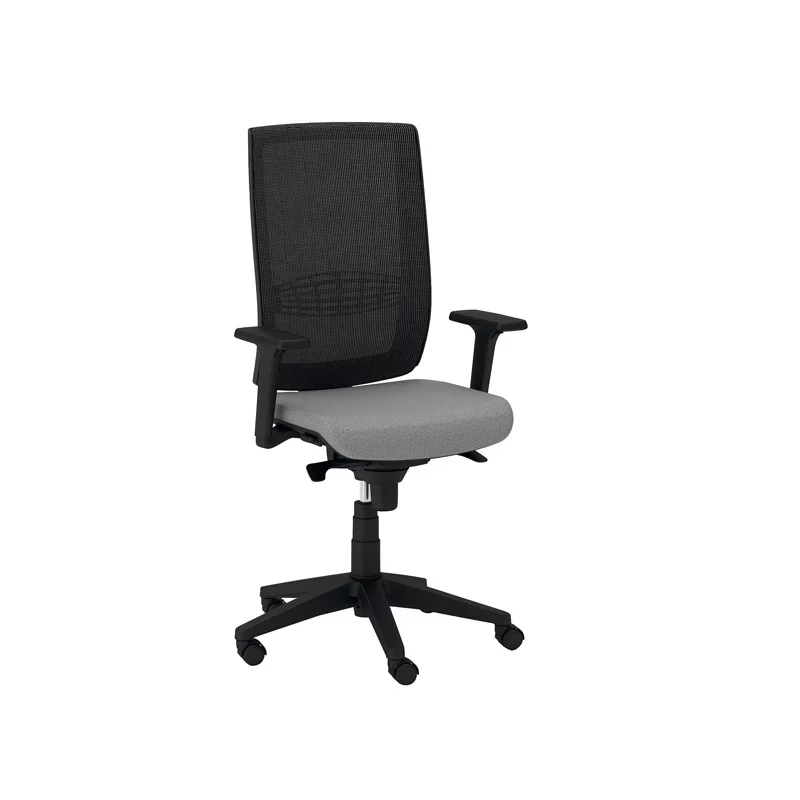 Poltrona semidirezionale Kind KIAN grigio chiaro con braccioli regolabili