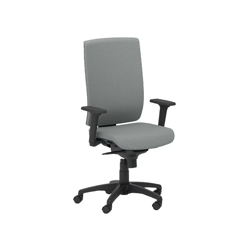 Poltrona semidirezionale Kind KIAT grigio chiaro con braccioli regolabili