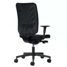 Poltrona semidirezionale Newair NWN nero con braccioli regolabili