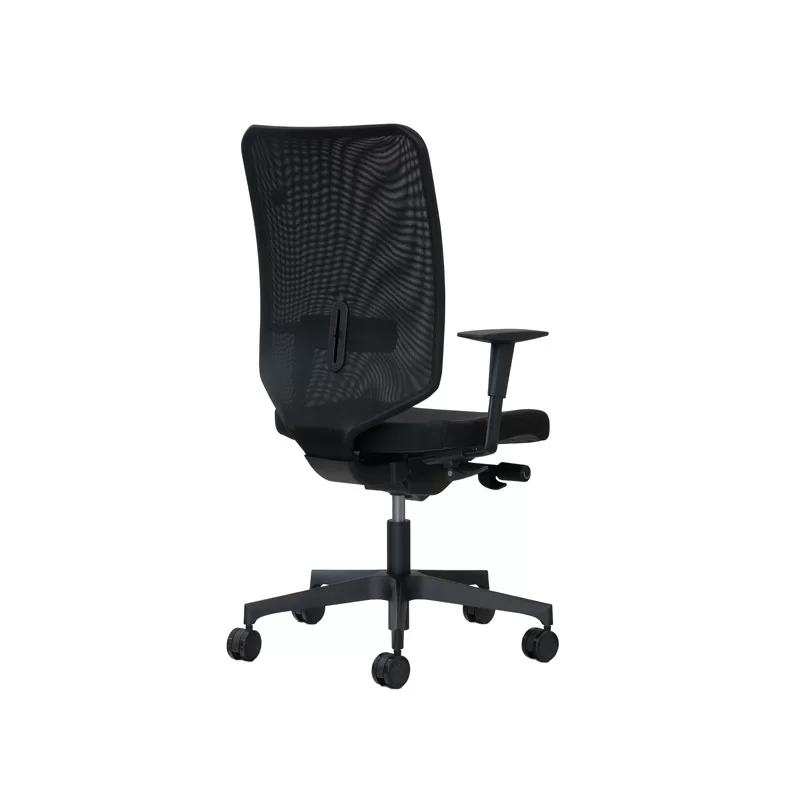 Poltrona semidirezionale Newair NWN nero con braccioli regolabili