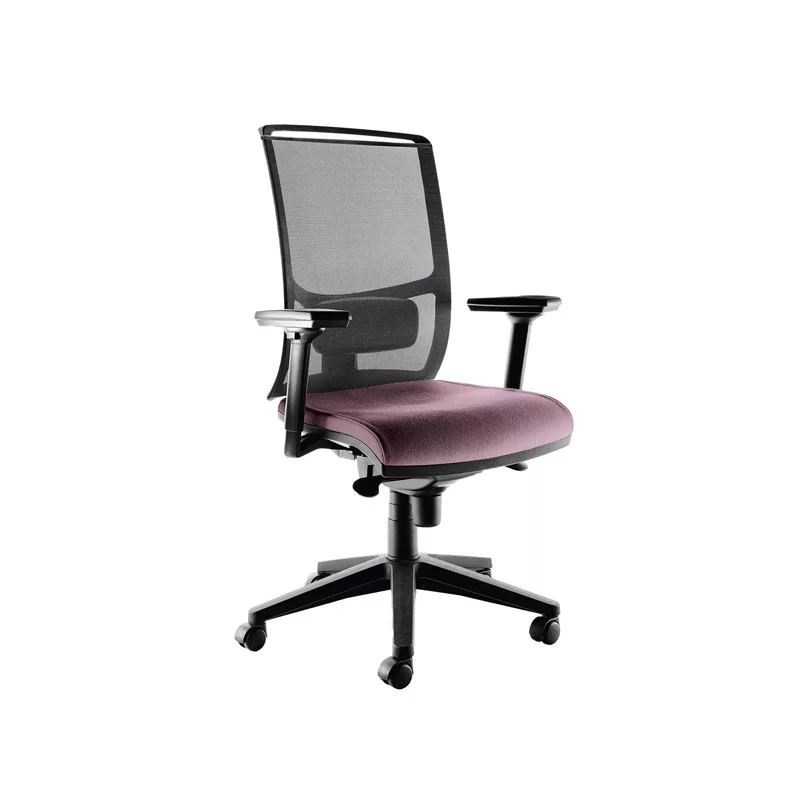 Poltrona semidirezionale Zoe ZOEA prugna con braccioli regolabili