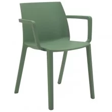 Seduta attesa Dora DORBR verde con braccioli inclusi (Conf.4)