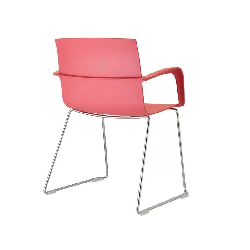 Seduta attesa Melissa MES rosso con braccioli inclusi