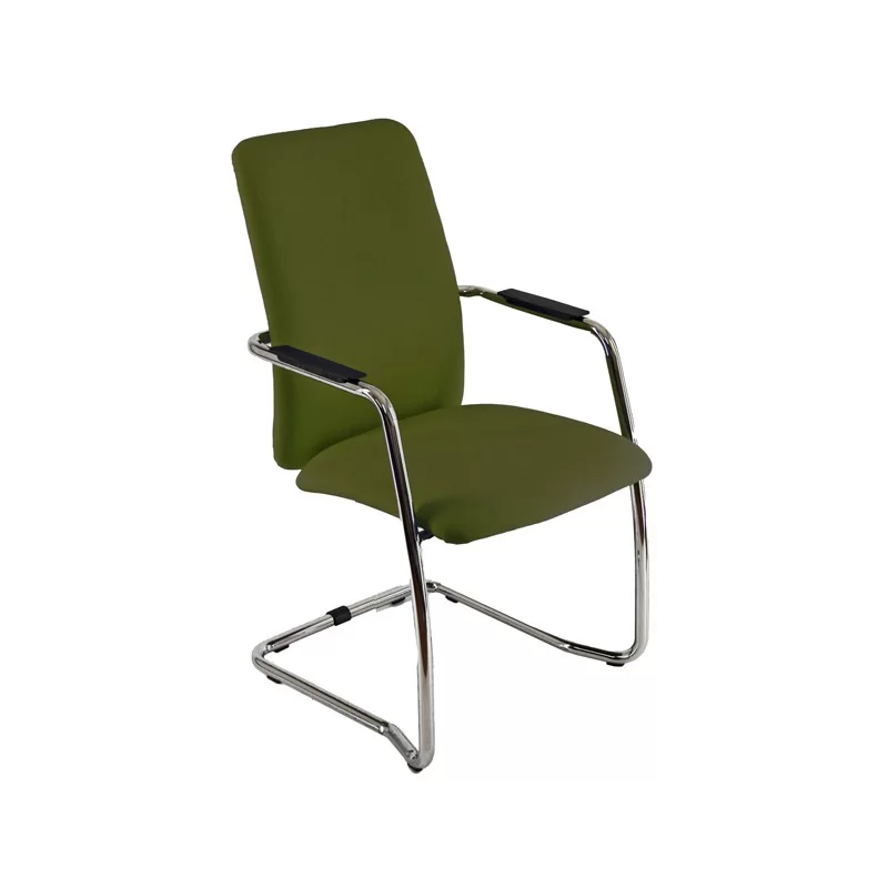 Poltroncina visitatore Lithium LTLTA verde bruciato con braccioli inclusi