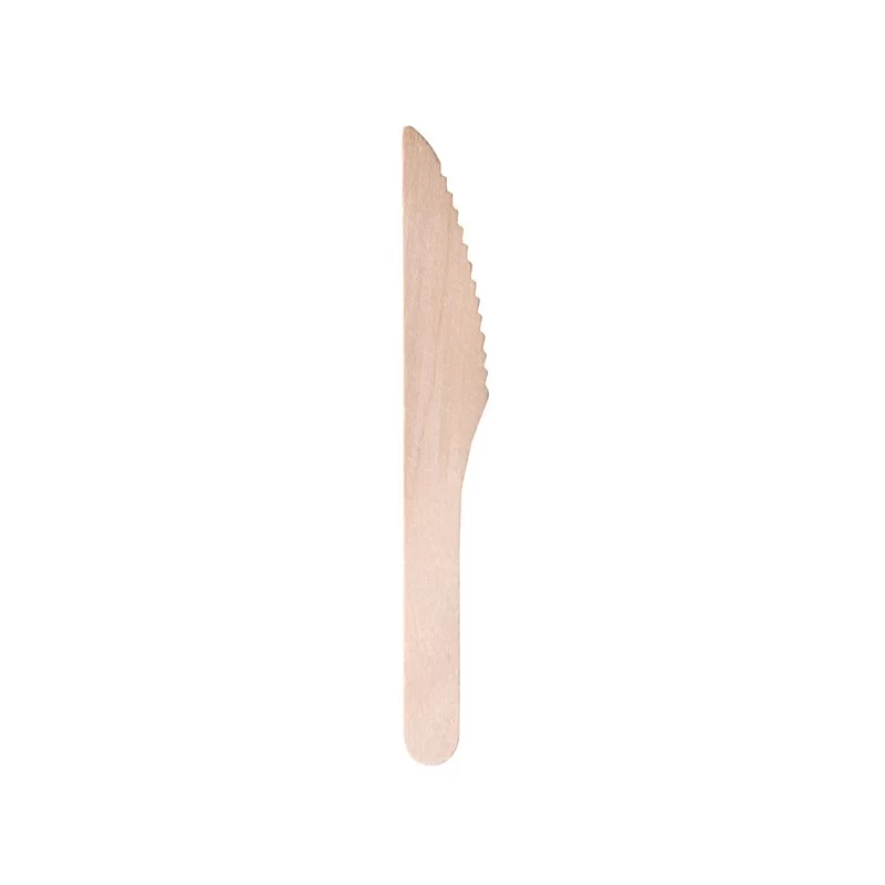 100 Coltelli monouso in legno 16cm Signor Bio