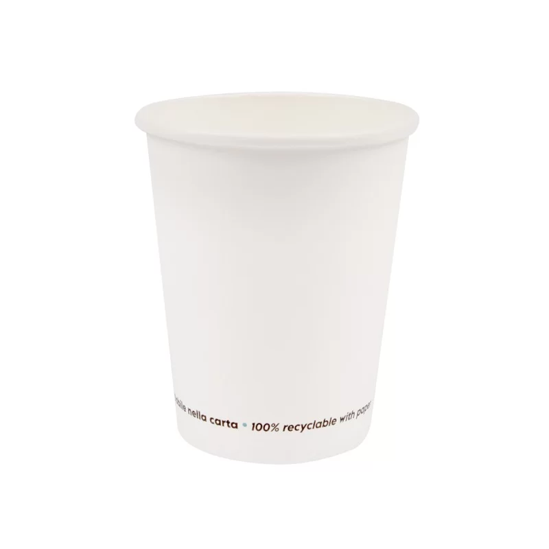 50 Bicchieri in carta 250ml bianco Signor Bio