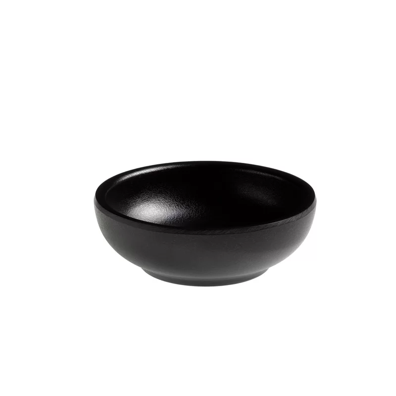 Ciotolina tonda fingerfood in melamina nera Ø7x3,5 cm Leone