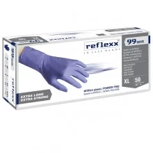 Conf 50 Guanti In Nitrile R99 tg S ultra resist manichetta lunga indaco Reflexx FUORI CATALOGO