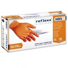 Conf 50 Guanti In Nitrile N85 arancione tg XXL ultra resistenti Reflexx (Conf.10)