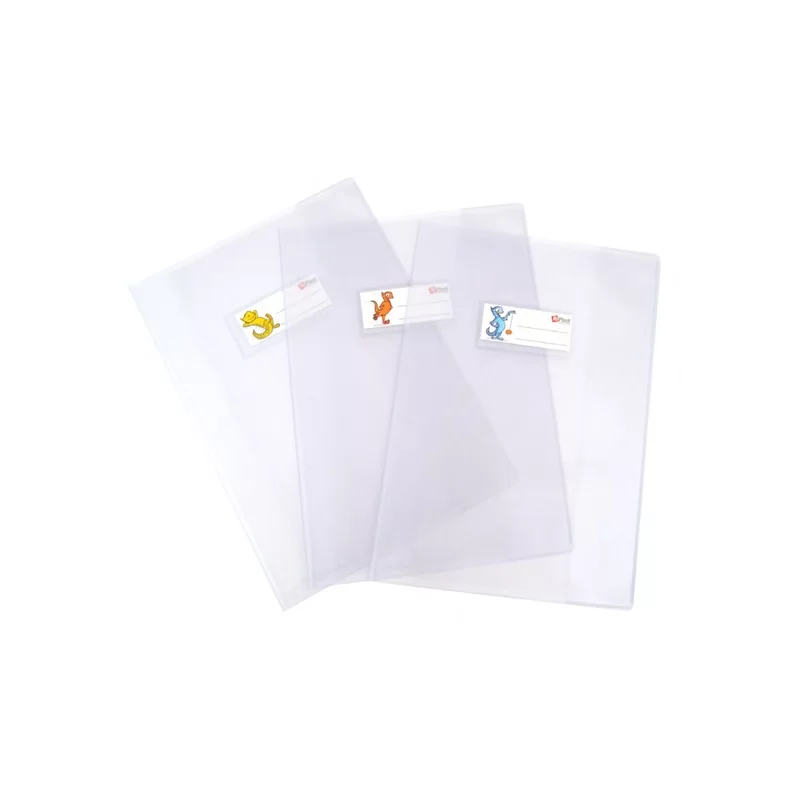 Copriquaderno Superseta PVC goffrato neutro A5 c/alette e portanome Ri.Plast (Conf.25)