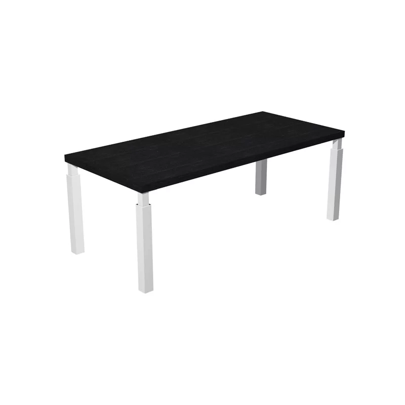 Scrivania dir. 180x90cm PRESTIGE QUADRO Nero venato/bianco