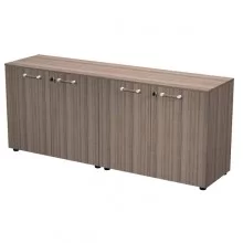 Coppia mobili bassi con ante ELEGANCE 180x45,3x75Hcm Noce Toscano