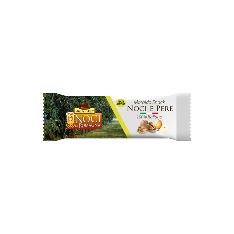 Barretta Morbida Pere e e noci 28g Mister Nut (Conf.24)