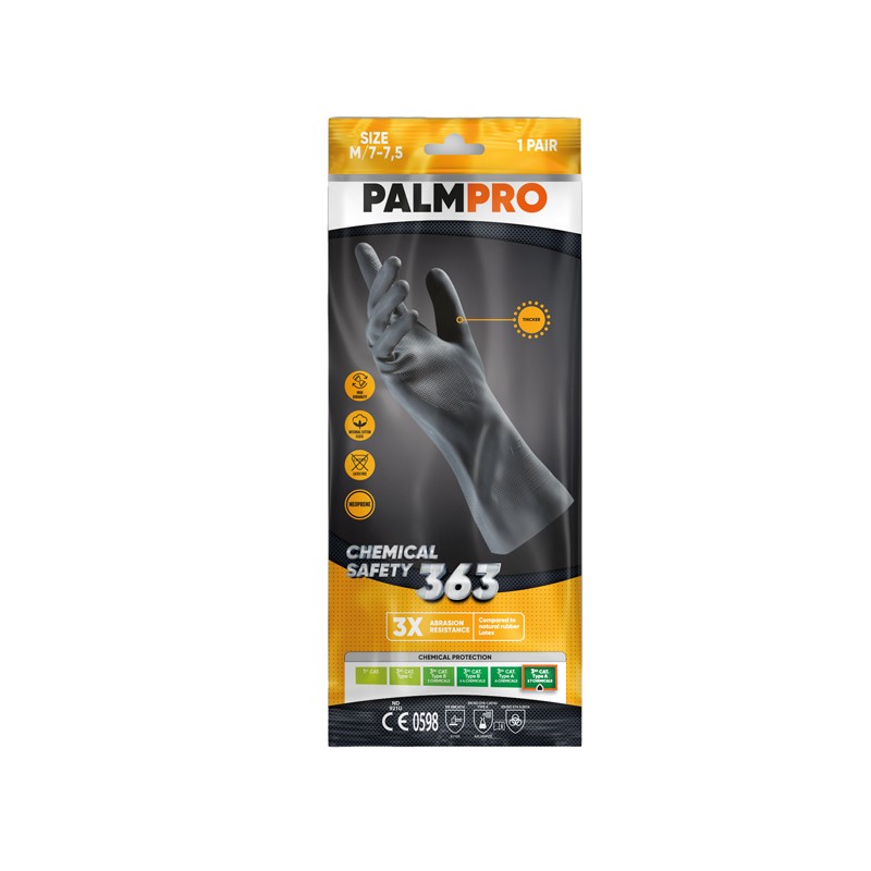 Coppia guanti chemical safety in nitrile palmpro 363 tg. M Icoguanti