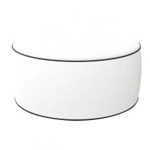 Pouf Ottoman bianco H 23x53 Ø cm
