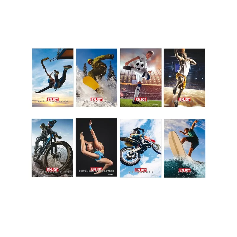 Maxiquaderno A4 20fg+1 80gr 4mm c/margine Enjoy Sport 2023 Blasetti (Conf.10)