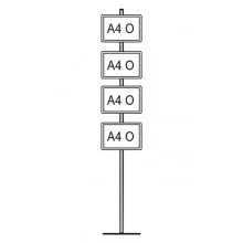 Espositore porta avvisi con 4 cornici a scatto A4 orizzontale InUno Info Junior FUORI CATALOGO