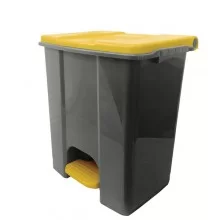 Contenitore mobile a pedale in plastica riciclata Ecoconti 60lt grigio e giallo FUORI CATALOGO