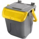 Contenitore portarifiuti Ecology 25Lt c/sportello e maniglione giallo