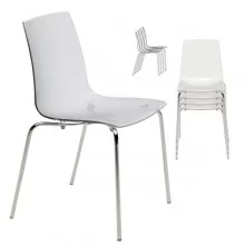 Set 4 sedie in policarbonato Aeterna trasparente Grandsoleil FUORI CATALOGO