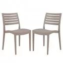 Set da 2 sedie Firenze in polipropilene juta Grandsoleil
