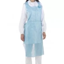 Conf. 100 grembiuli in PE blu detectabili in rotolo taglia unica