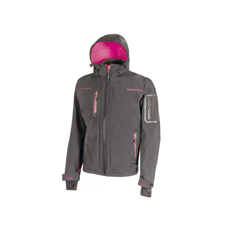 Softshell donna Space Lady grigio-fucsia Taglia L U-power
