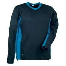 Maglietta a maniche lunghe Madeira Tg. XL blu navy/nero Cofra FUORI CATALOGO