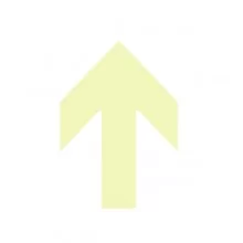 Freccia a punta fotoluminescente adesiva 132x189mm colore giallo (Conf.10)
