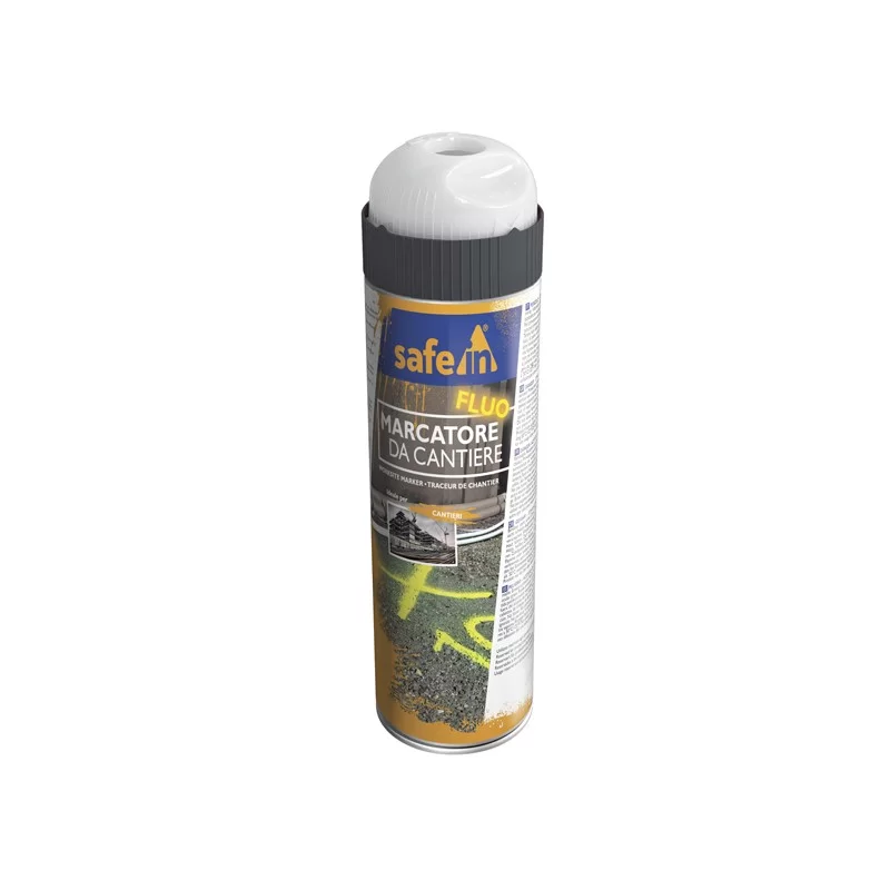 Bombola di vernice traccialinee fluorescente da cantiere 500ml colore bianco