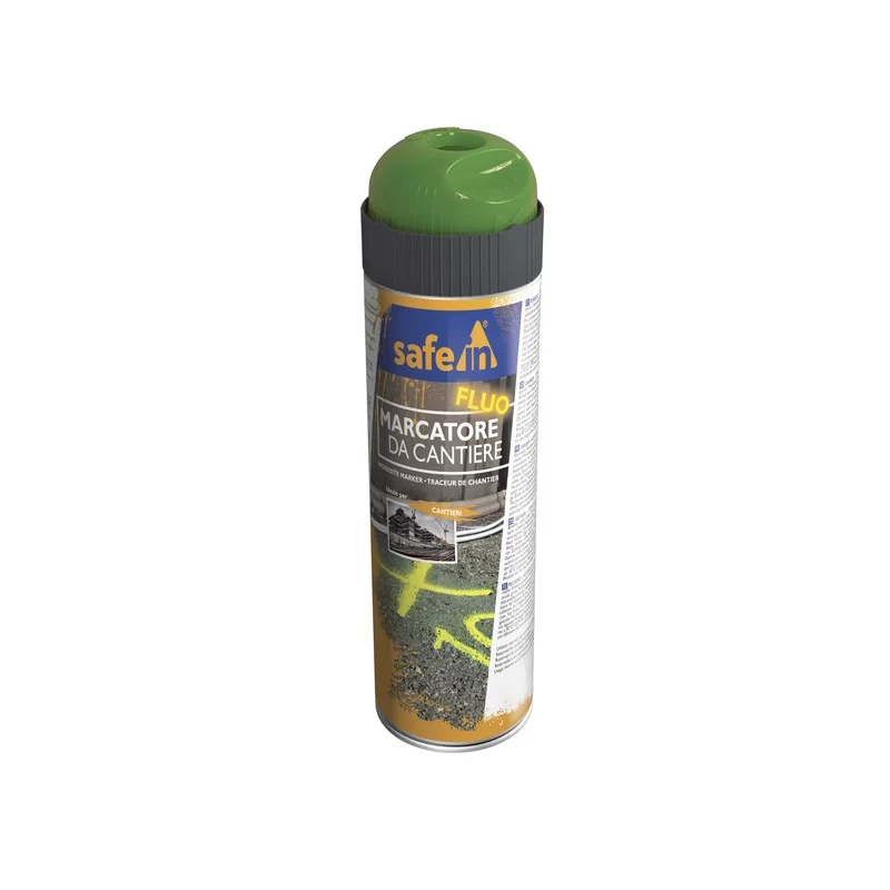 Bombola di vernice traccialinee fluorescente da cantiere 500ml verde fluo
