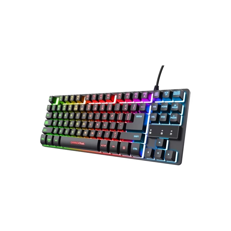 Tastiera gaming in metallo con illuminazione LED multicolore GX833 THADO_Trust