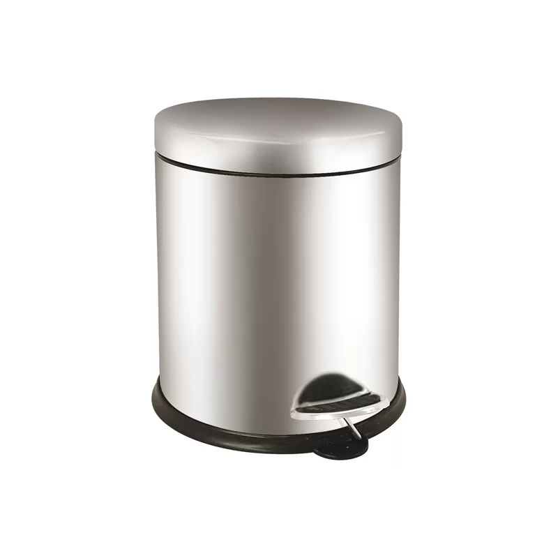 Pattumiera a pedale Bin Basic 5L in acciaio inox