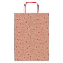 Shopper natale stelline rosse 36x12x41cm Sadoch (Conf.25) FUORI CATALOGO