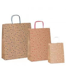 Shopper natale stelline colori assortiti 26x12x36cm Sadoch (Conf.25) FUORI CATALOGO