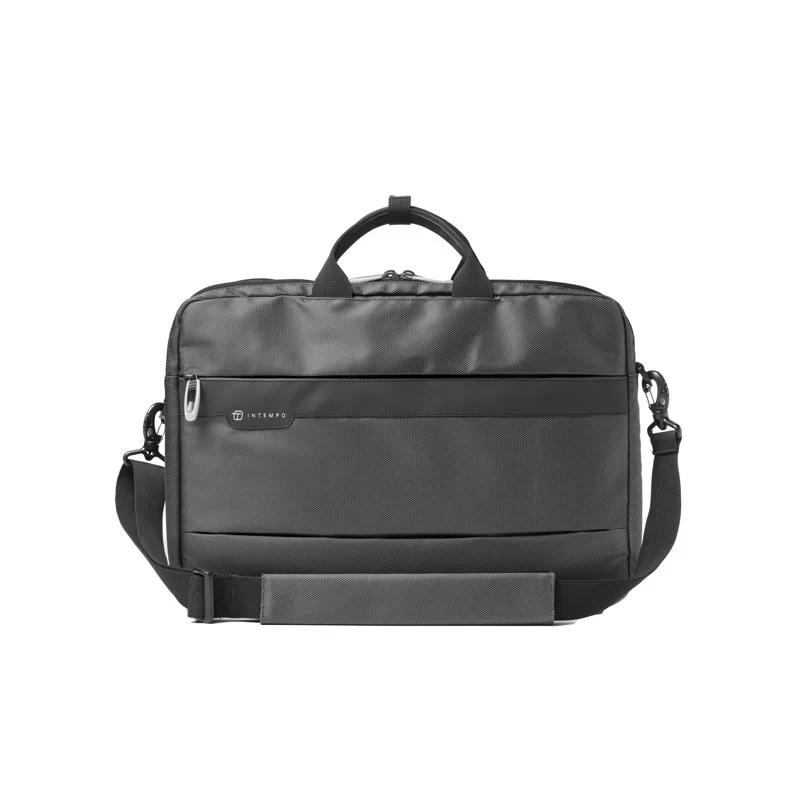 Borsa Office Bag Job dim.44x34x12cm tessuto tecnico antracite INTEMPO