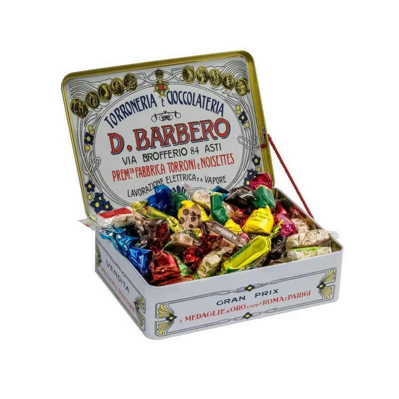 Gran Misto assortito 400gr in scatola regalo di metallo Barbero