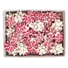 50 stelle nastro carta erba 15mmxØ6,5cm fantasie assortite natale Brizzolari FUORI CATALOGO