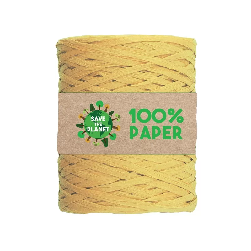 Rafia in carta 100mt colore giallo 02 Brizzolari