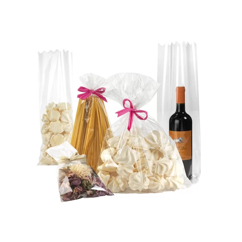 100 buste regalo crystal trasparente 12x17,5cm