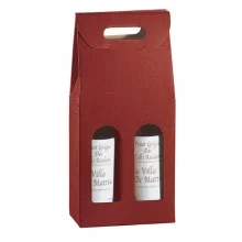 Scatola 2 bottiglie 180x90x385mm Seta bordeaux Scotton (Conf.5)