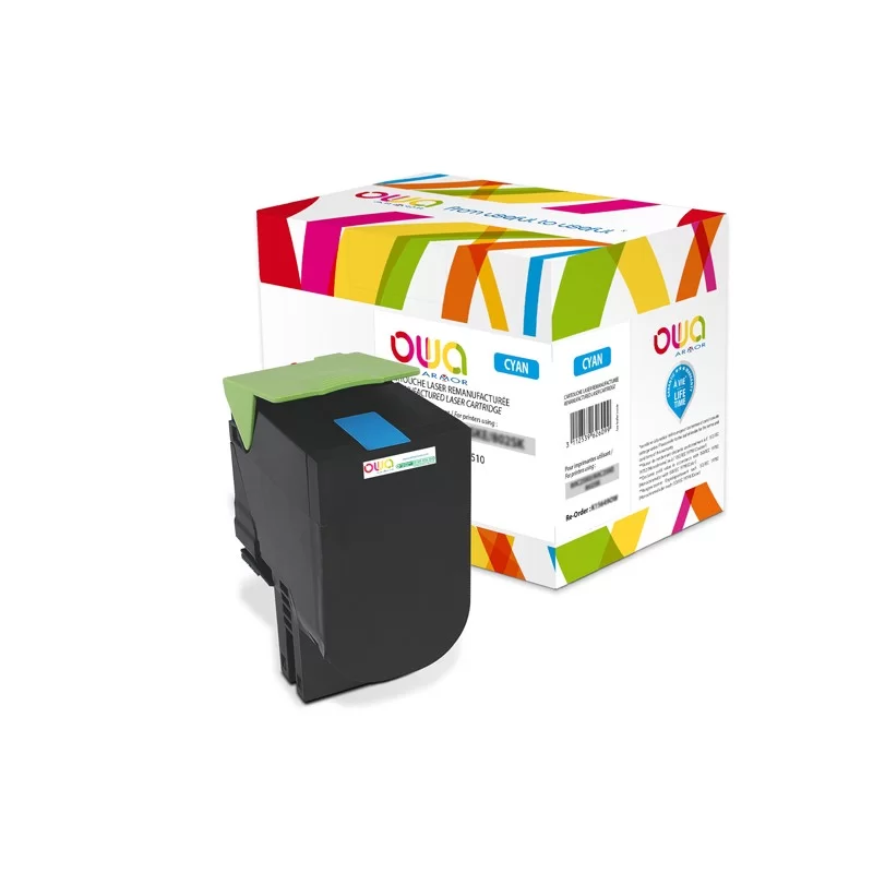 Toner Ciano Armor per Lexmark CX410, CX510