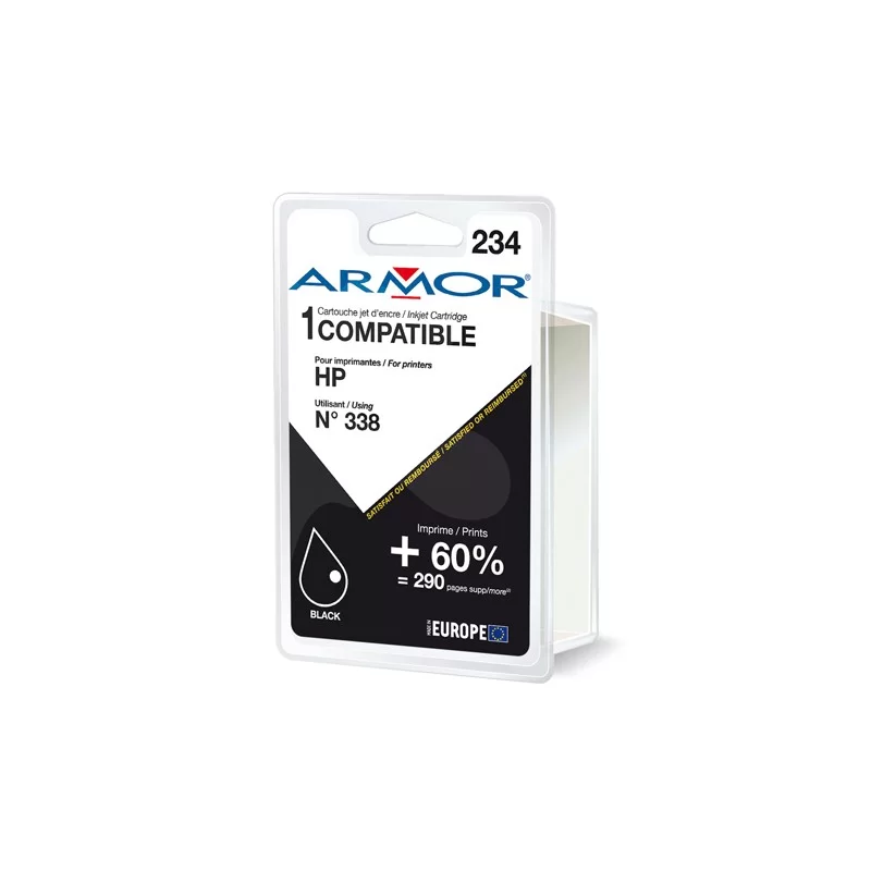 Armor Cartuccia Nero PER HP N338 PSC 1510, 1610, Deskjet 5740 20ML