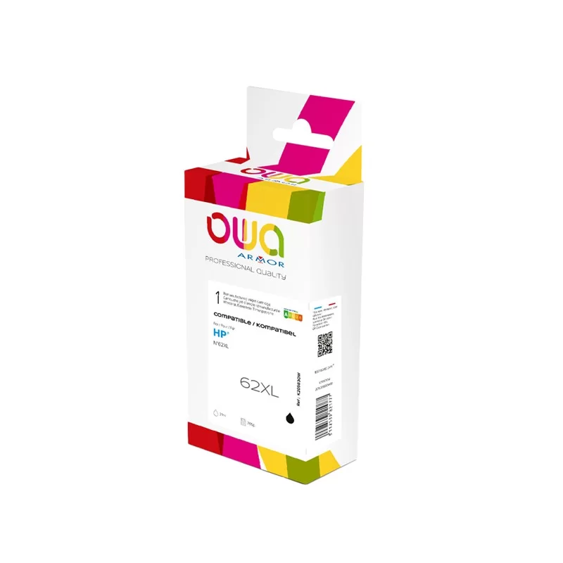 Armor Cartuccia Nero per Hp 62XL-20ml